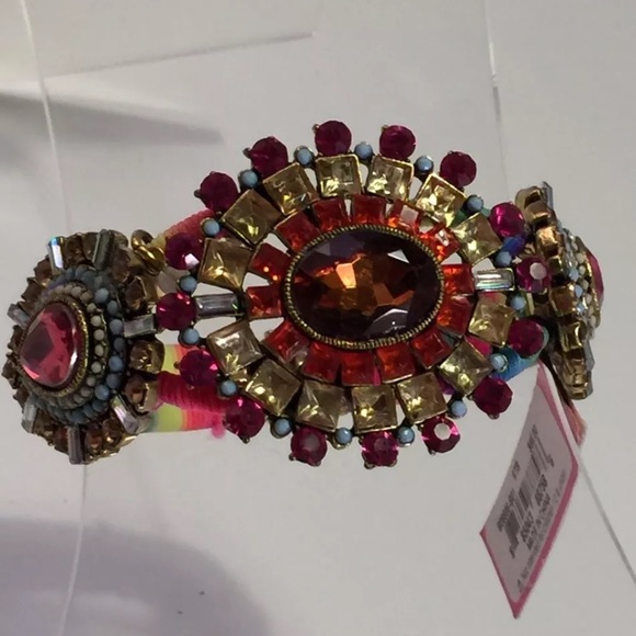 Betsey Johnson Rainbow Wrapped Gem Bracelet - Picture 1 of 7